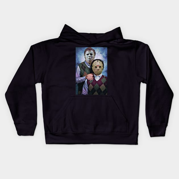 Michael and Jason Step Brothers Kids Hoodie by CreatingChaos